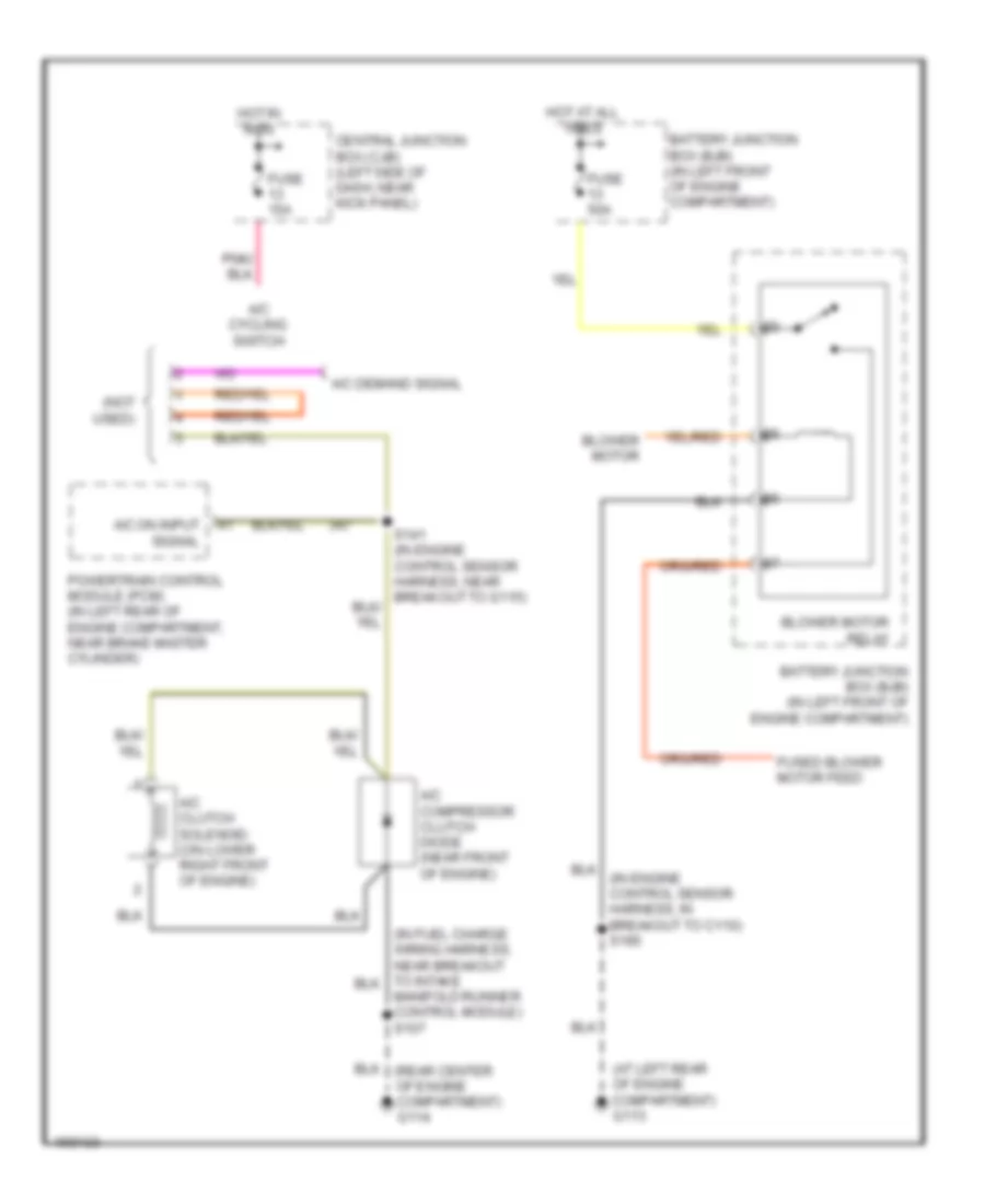 Manual AC Wiring Diagram, with Stripped Chassis for Ford Cutaway E350 Super Duty 2003