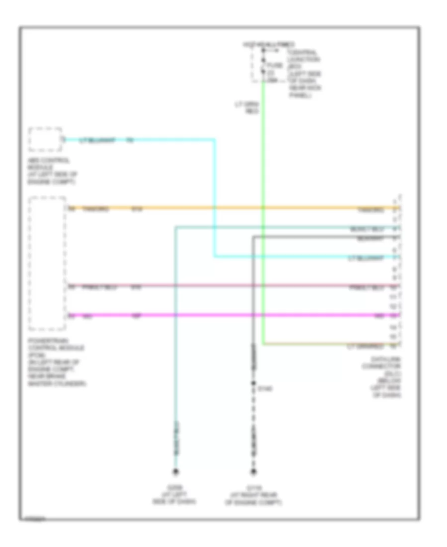 Computer Data Lines Wiring Diagram with Stripped Chassis for Ford Cutaway E350 Super Duty 2003