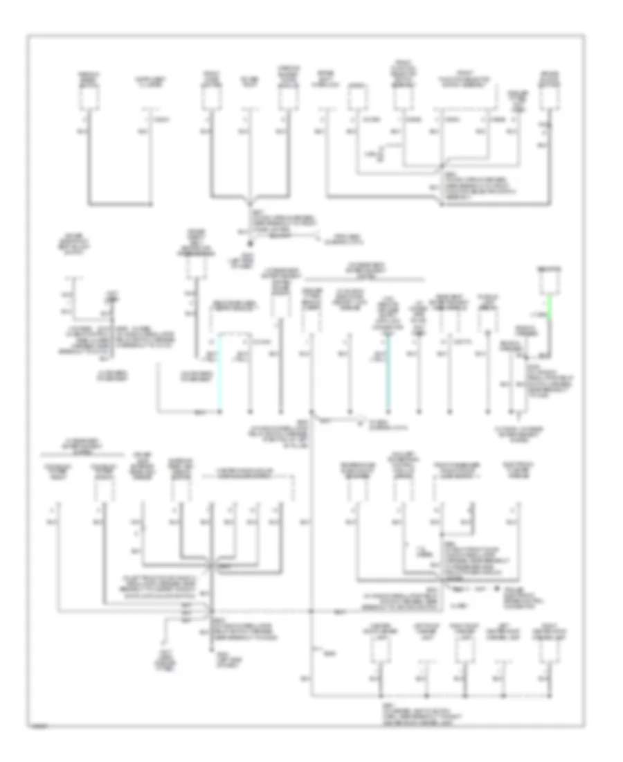 Ground Distribution Wiring Diagram, without Stripped Chassis (3 of 4) for Ford Cutaway E350 Super Duty 2003