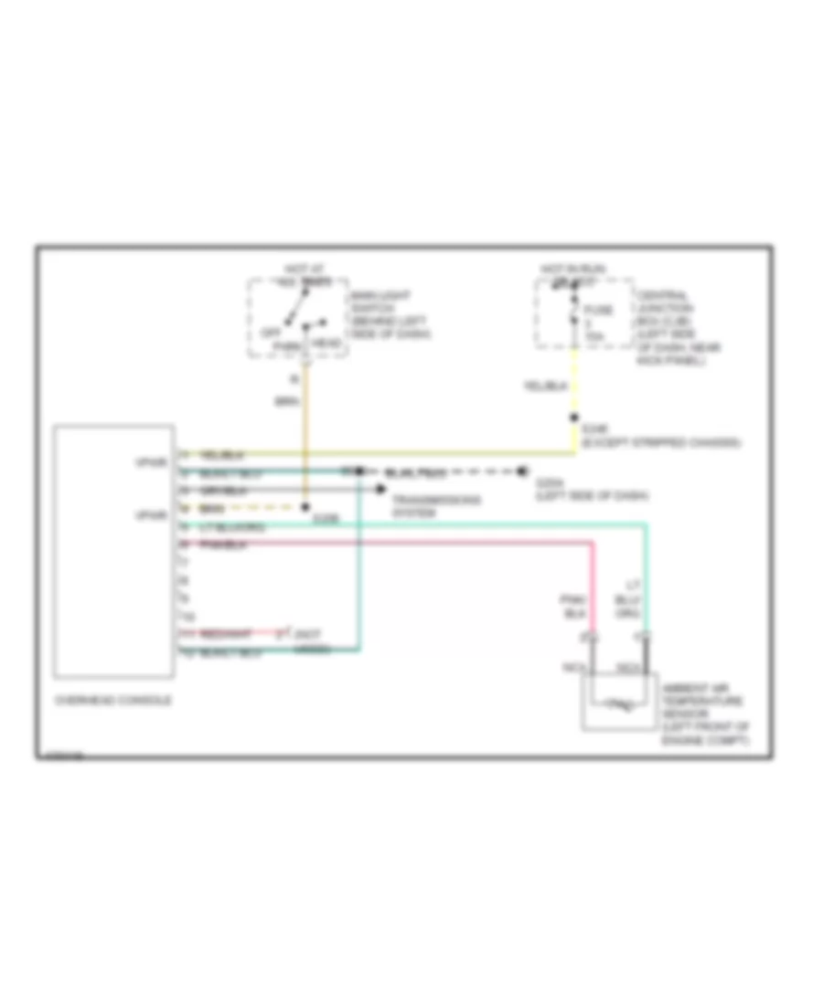 Overhead Console Wiring Diagram for Ford Cutaway E350 Super Duty 2003