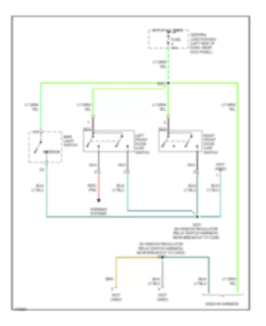 Courtesy Lamps Wiring Diagram Dealer Installed for Ford Cutaway E350 Super Duty 2003