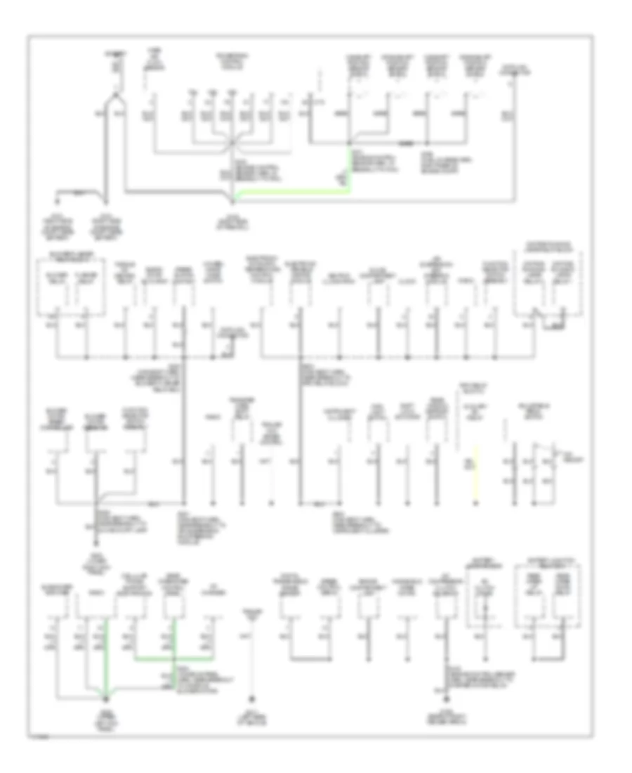 Ground Distribution Wiring Diagram 1 of 4 for Ford Expedition 1999