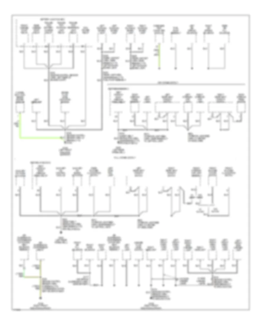 Ground Distribution Wiring Diagram 2 of 4 for Ford Expedition 1999