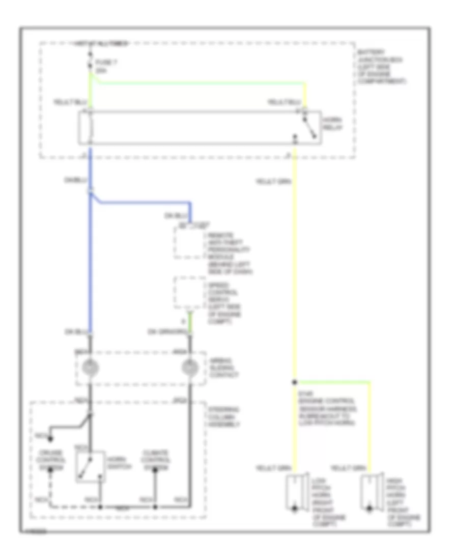 Horn Wiring Diagram for Ford Expedition 1999