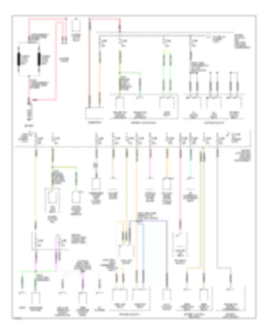 Power Distribution Wiring Diagram 1 of 4 for Ford Expedition 1999