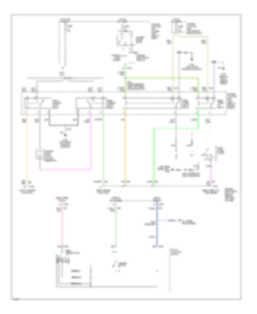 Электросхема заднего стеклоочистителя и омывателя стекла для Ford Expedition 1999