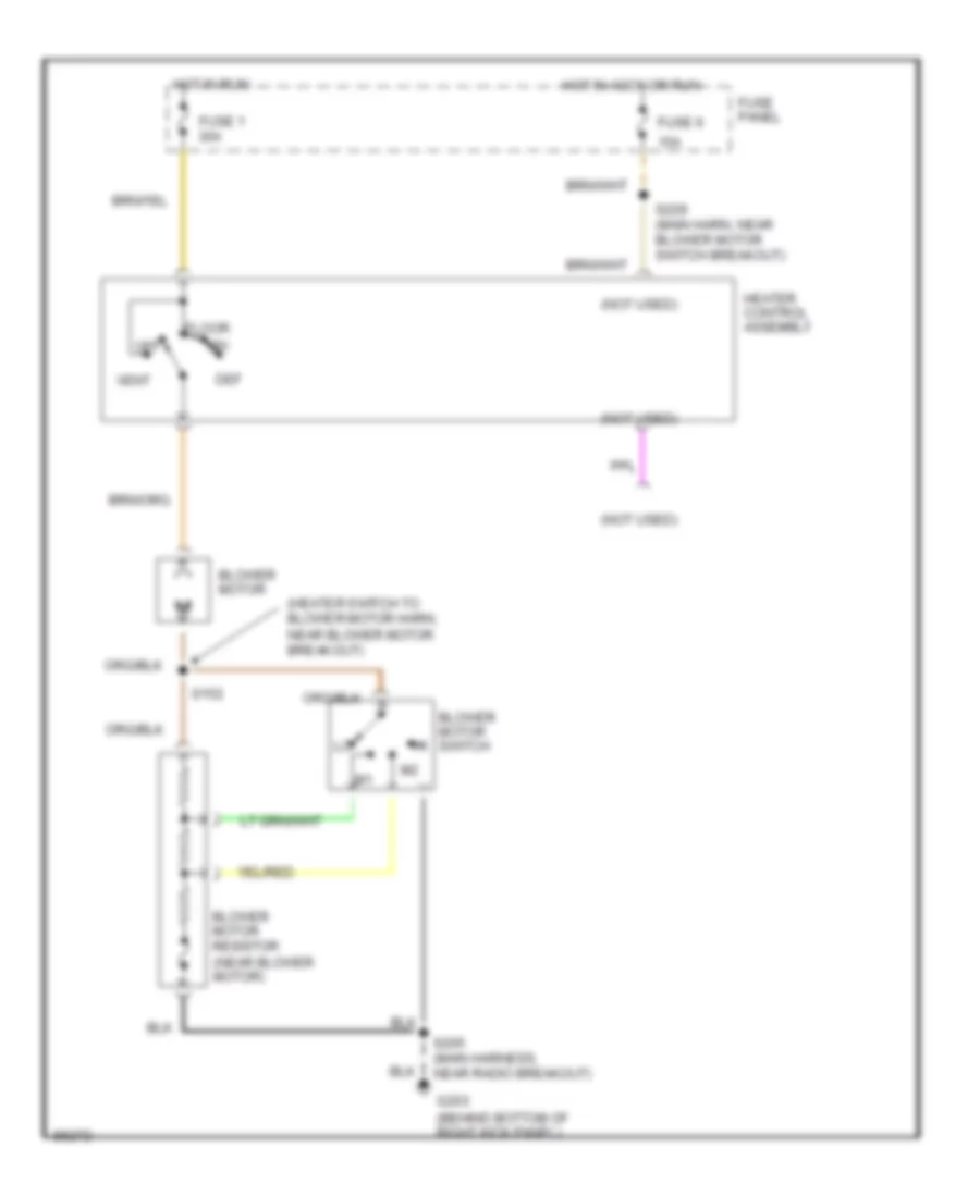 Heater Wiring Diagram for Ford F-Super Duty 1997