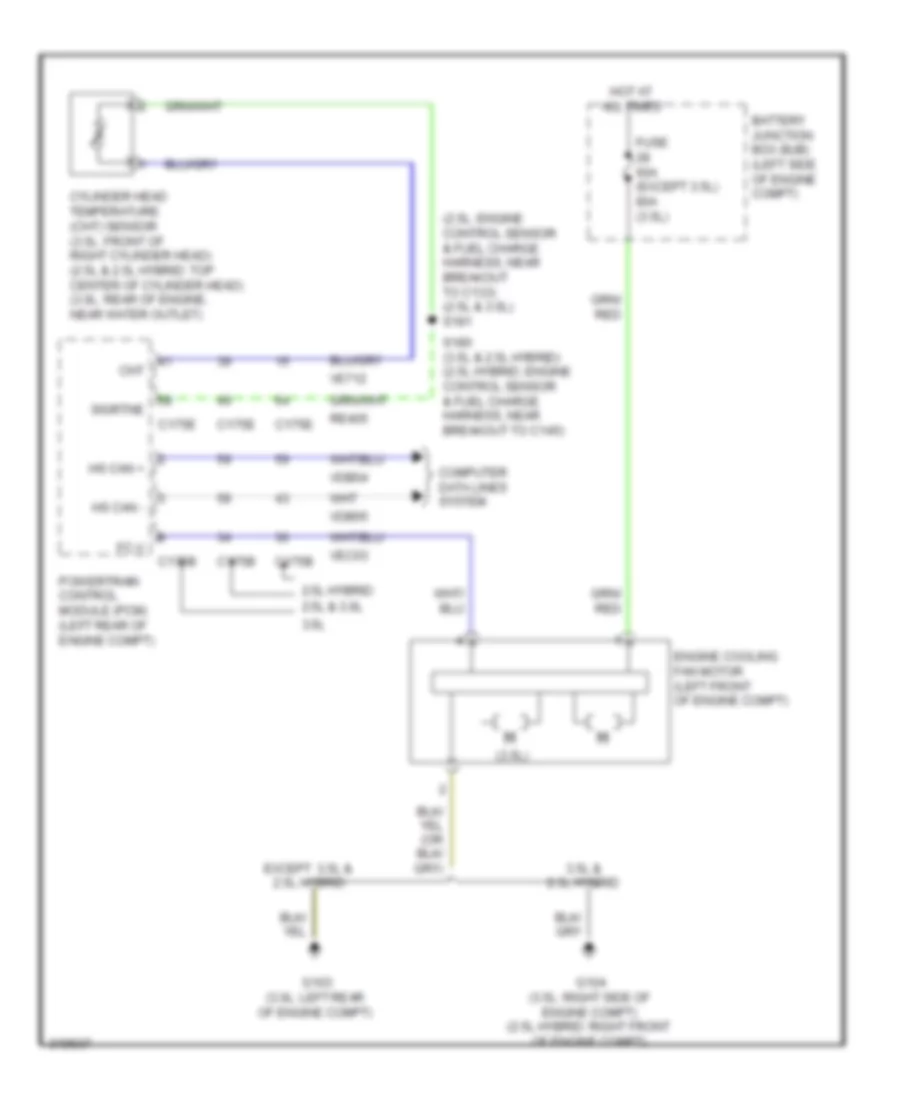 Cooling Fan Wiring Diagram for Ford Fusion Sport 2010