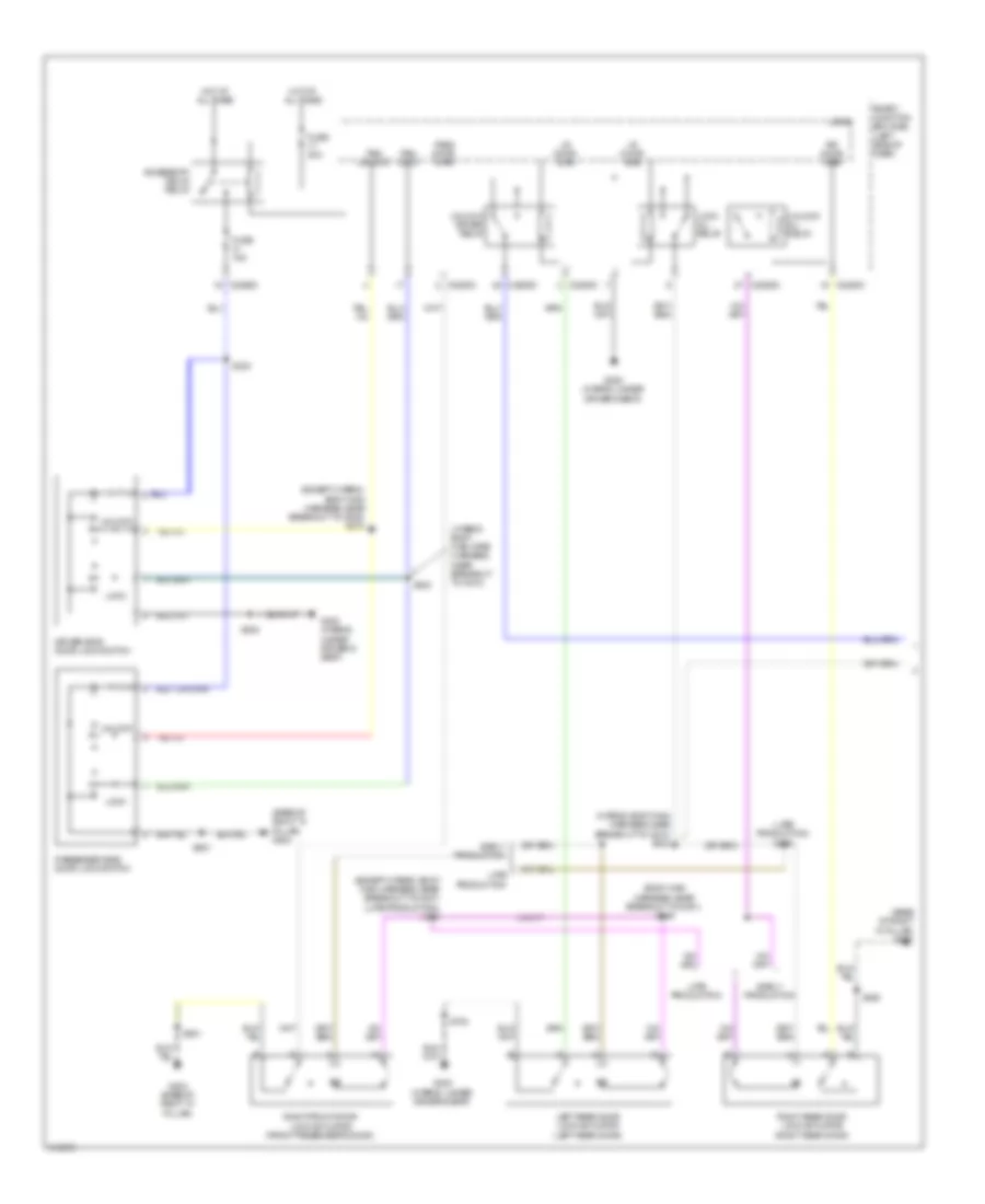 Power Door Locks Wiring Diagram 1 of 2 for Ford Fusion Sport 2010