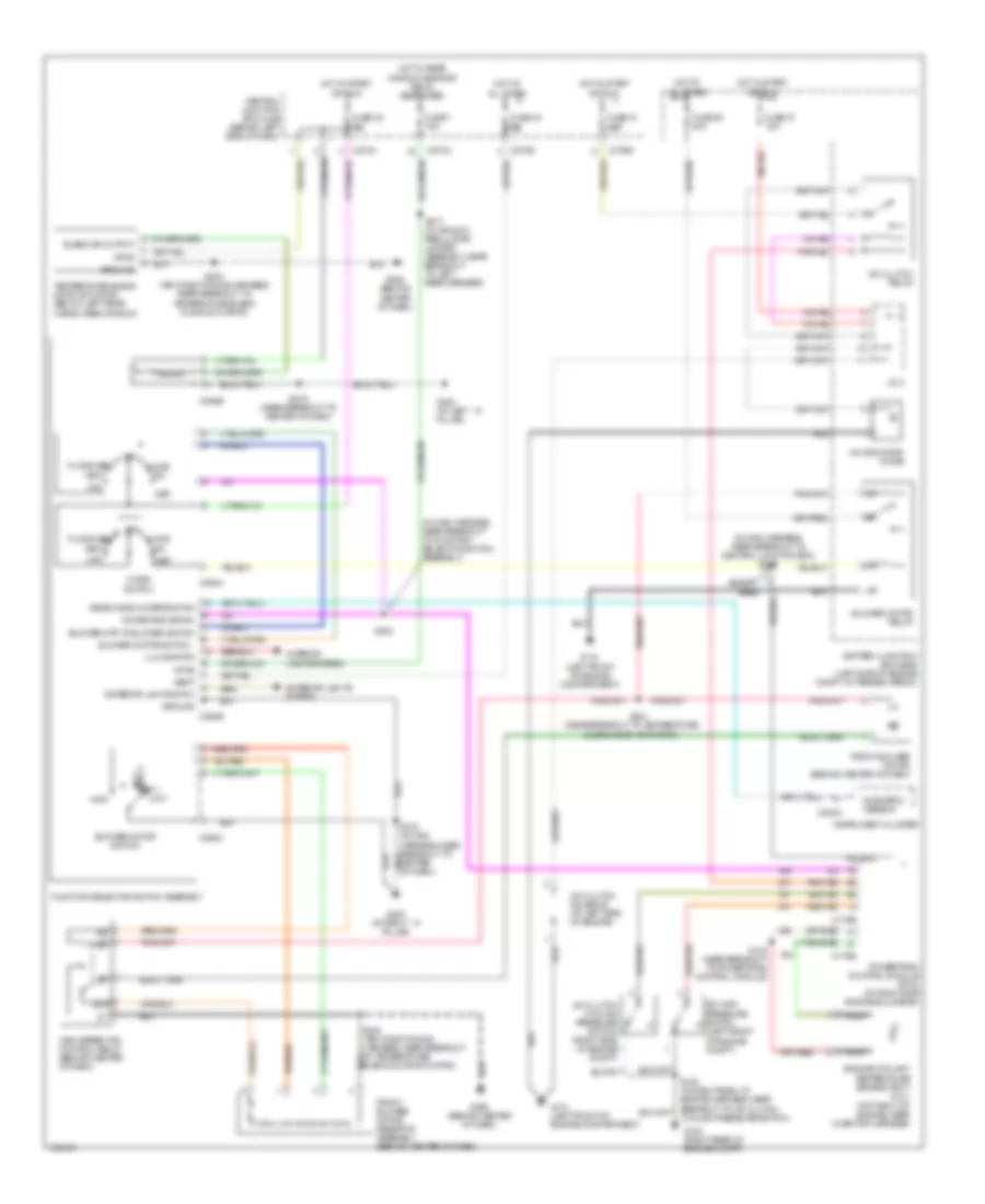 Manual AC Wiring Diagram, without Sliding Roof (1 of 2) for Ford Explorer 2004