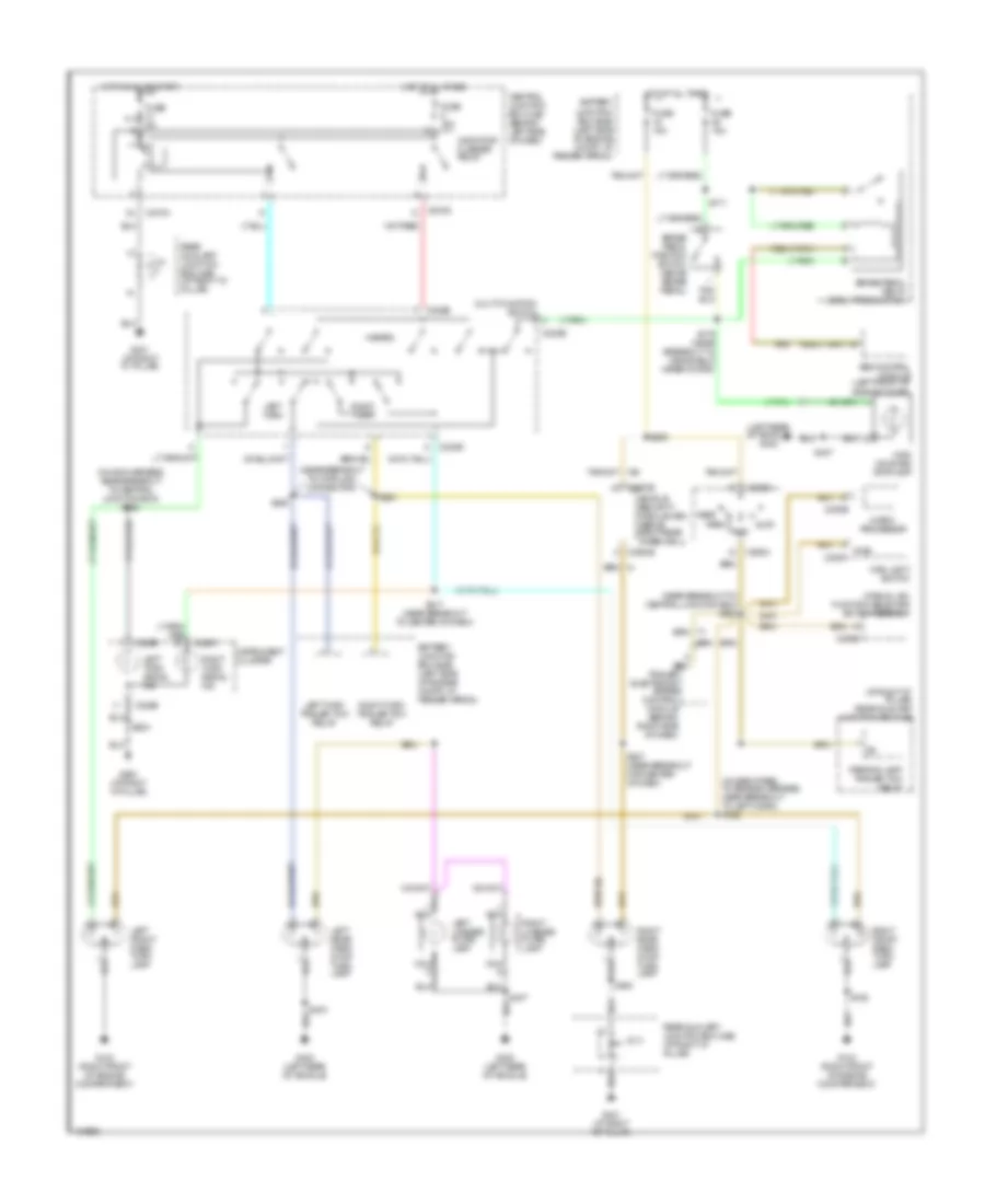 Exterior Lamps Wiring Diagram, with IVD for Ford Explorer 2004