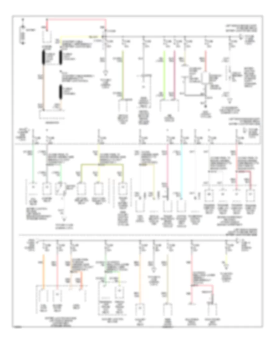 Power Distribution Wiring Diagram 1 of 4 for Ford Explorer 2004