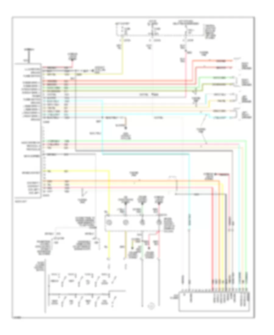 Rear Seat Entertainment Wiring Diagram, without Audiophile System for Ford Explorer 2004