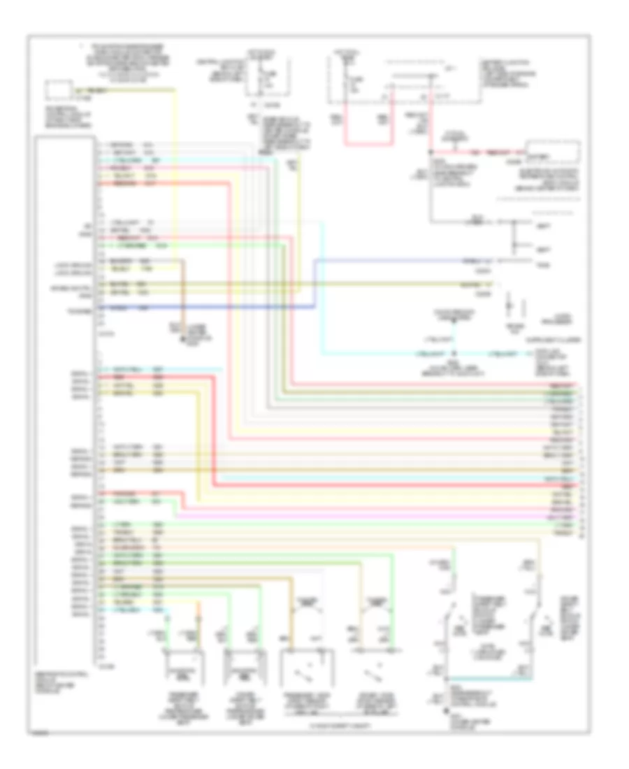 Supplemental Restraints Wiring Diagram 1 of 2 for Ford Explorer 2004