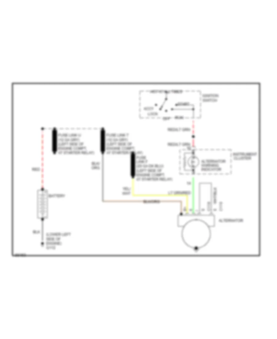 3 0L Charging Wiring Diagram Police Option for Ford Taurus GL 1990
