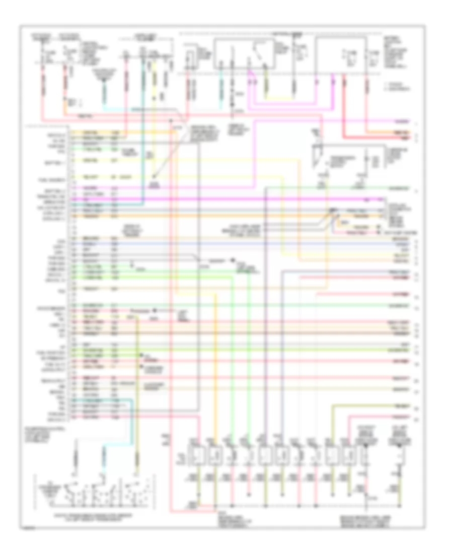 6.8L, Engine Performance Wiring Diagram (1 of 4) for Ford Excursion 2001