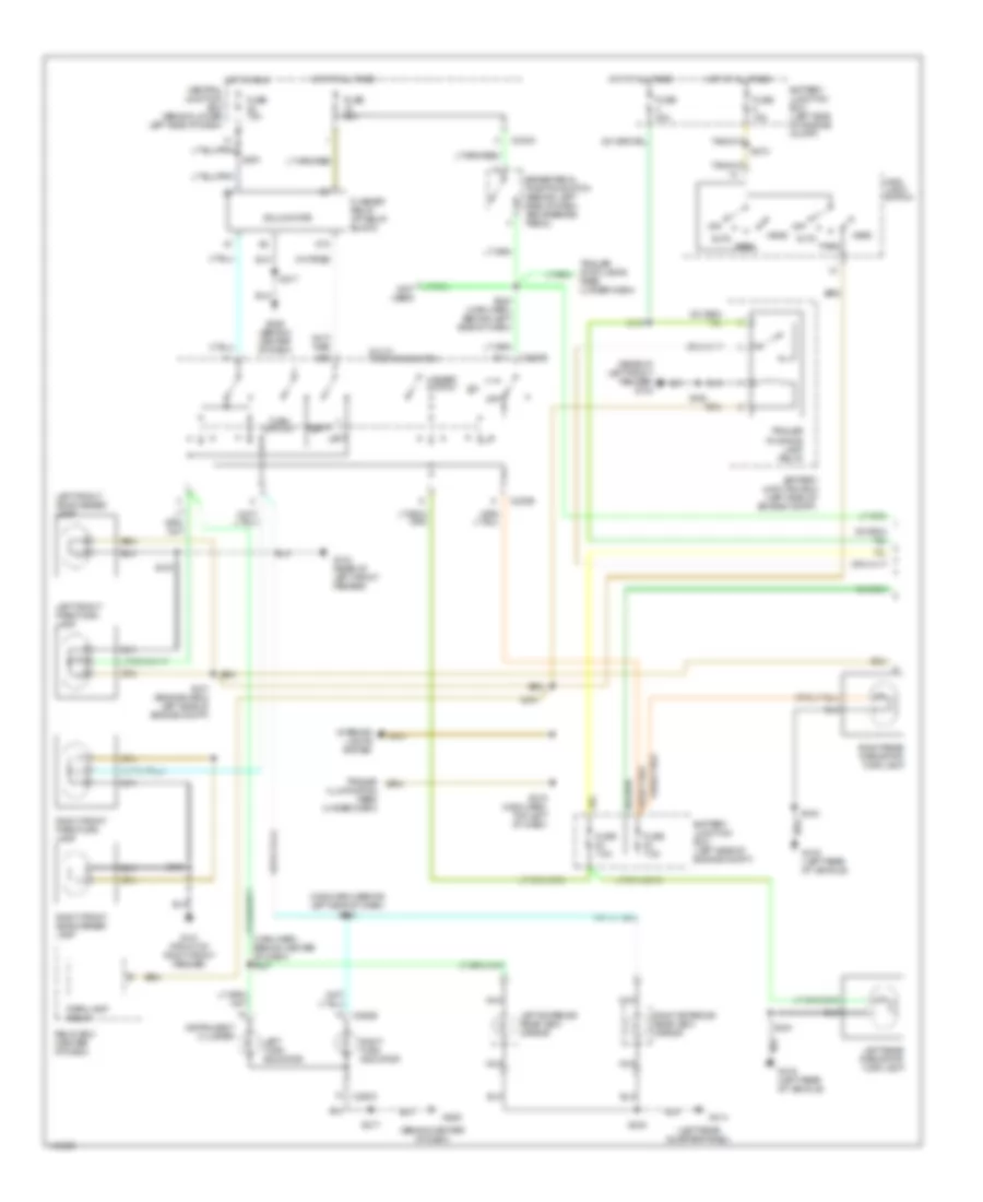 Exterior Lamps Wiring Diagram (1 of 2) for Ford Excursion 2001