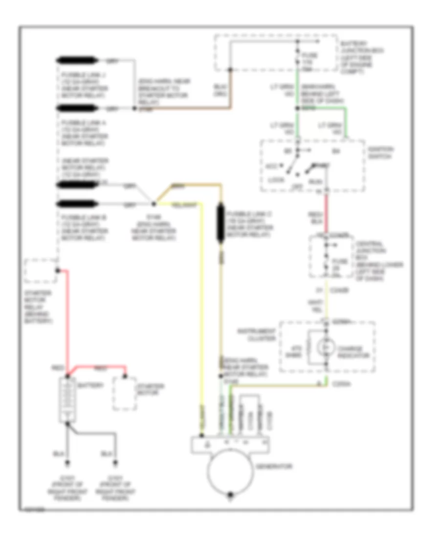 5.4L, Charging Wiring Diagram for Ford Excursion 2001