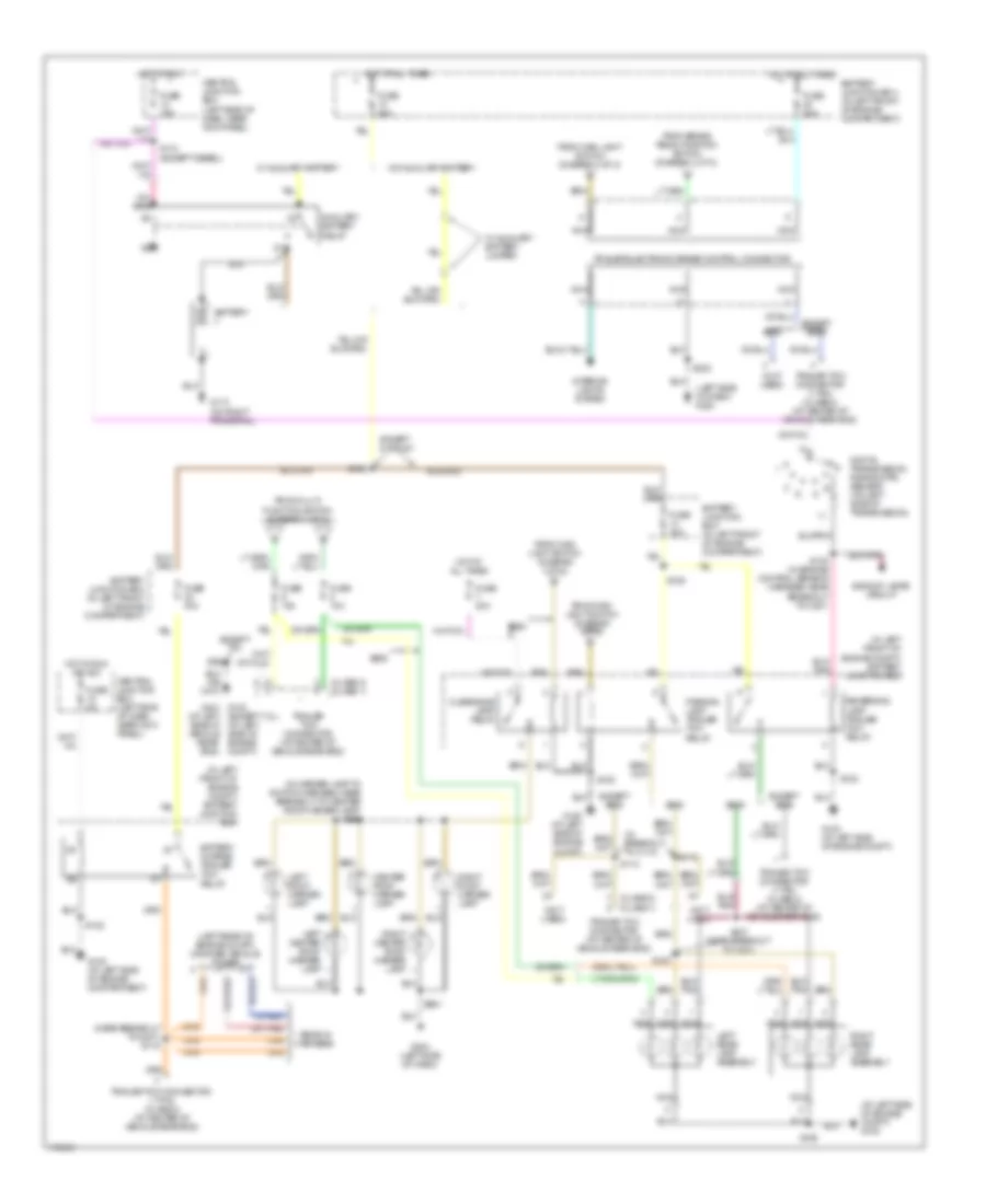 Exterior Lamps Wiring Diagram without Stripped Chassis 2 of 2 for Ford E450 Super Duty 2003