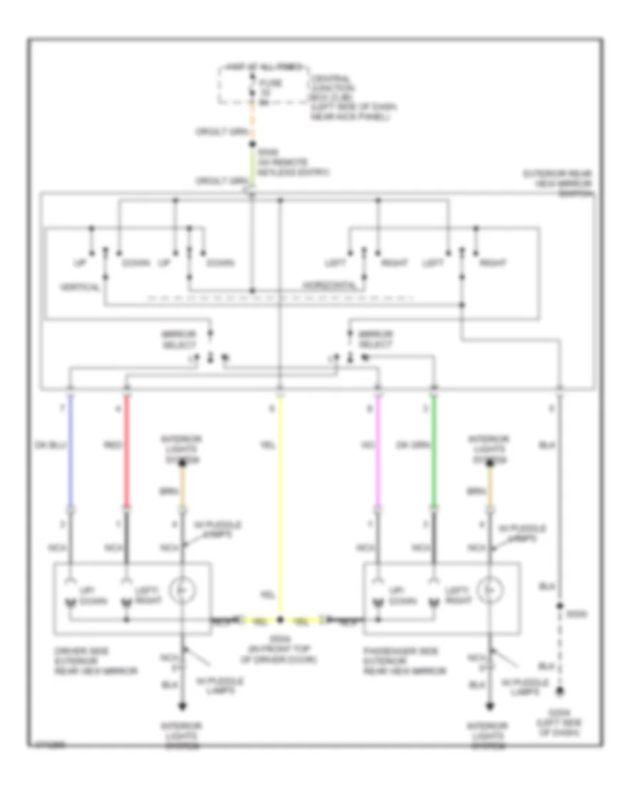 Power Mirrors Wiring Diagram for Ford E450 Super Duty 2003