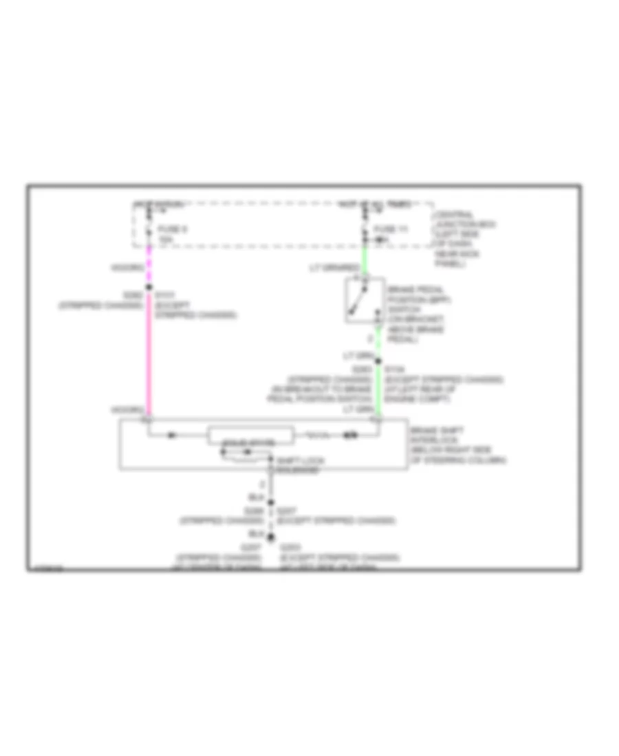 Shift Interlock Wiring Diagram for Ford E450 Super Duty 2003