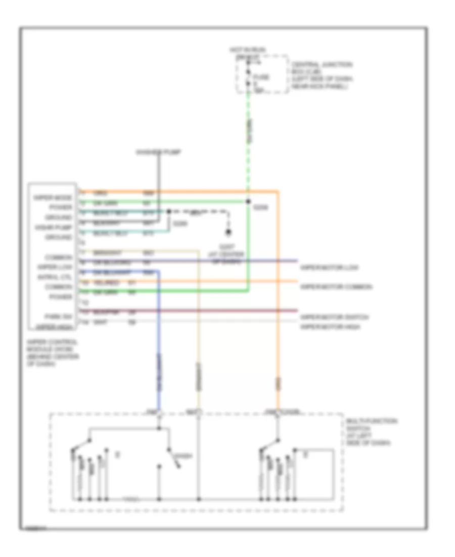 Электросхема стеклоочистителя, дворников и омывателя, С Разобранное Шасси для Ford E450 Super Duty 2003