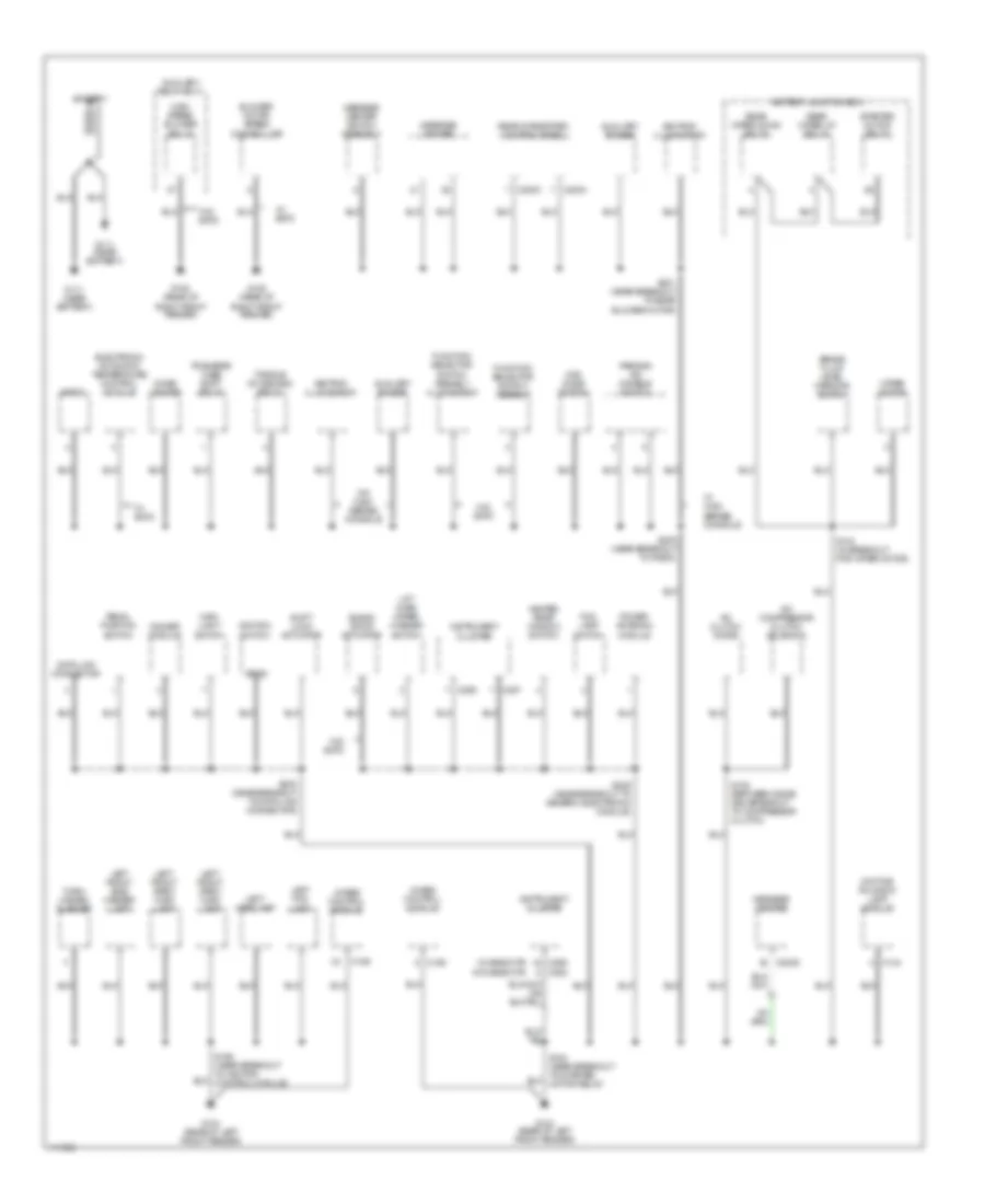 Ground Distribution Wiring Diagram 1 of 4 for Ford Explorer 1999
