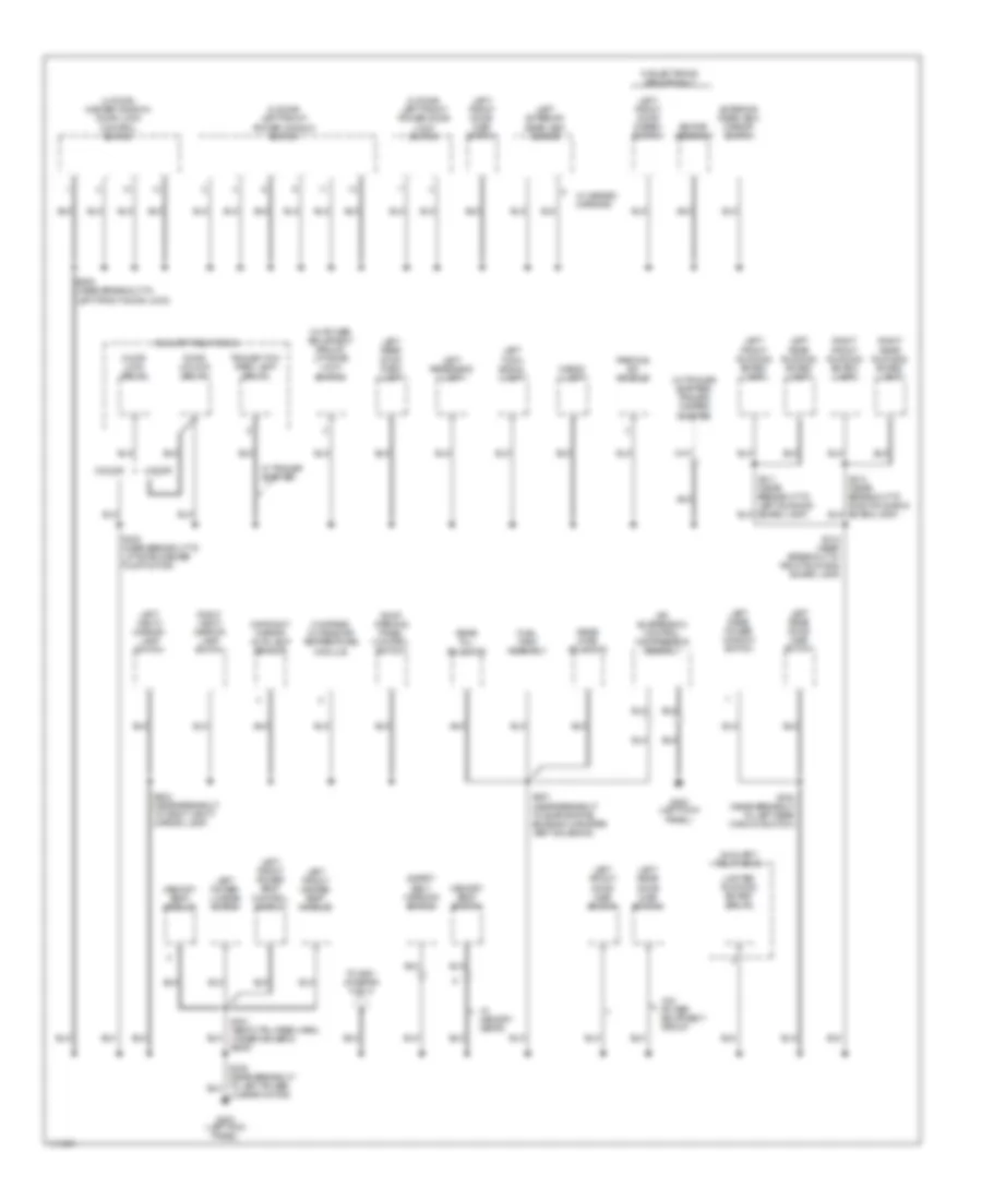 Ground Distribution Wiring Diagram 3 of 4 for Ford Explorer 1999
