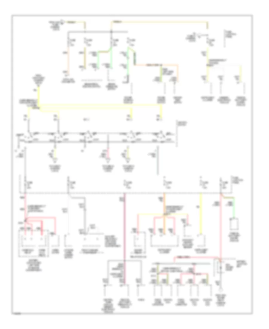 Power Distribution Wiring Diagram 3 of 5 for Ford Explorer 1999