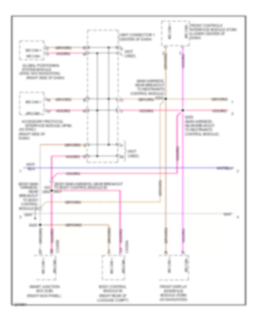 Computer Data Lines Wiring Diagram 2 of 3 for Ford Mustang 2010