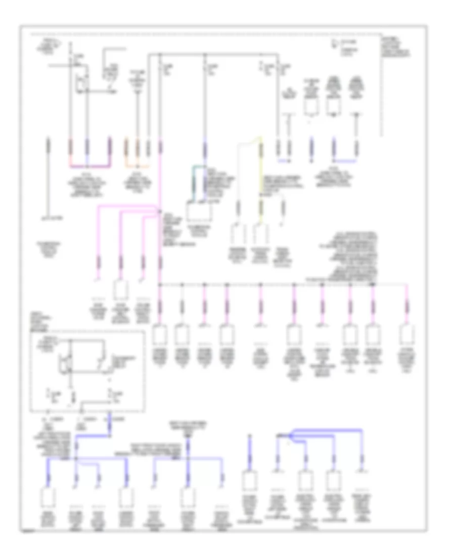 Power Distribution Wiring Diagram 2 of 5 for Ford Mustang 2010