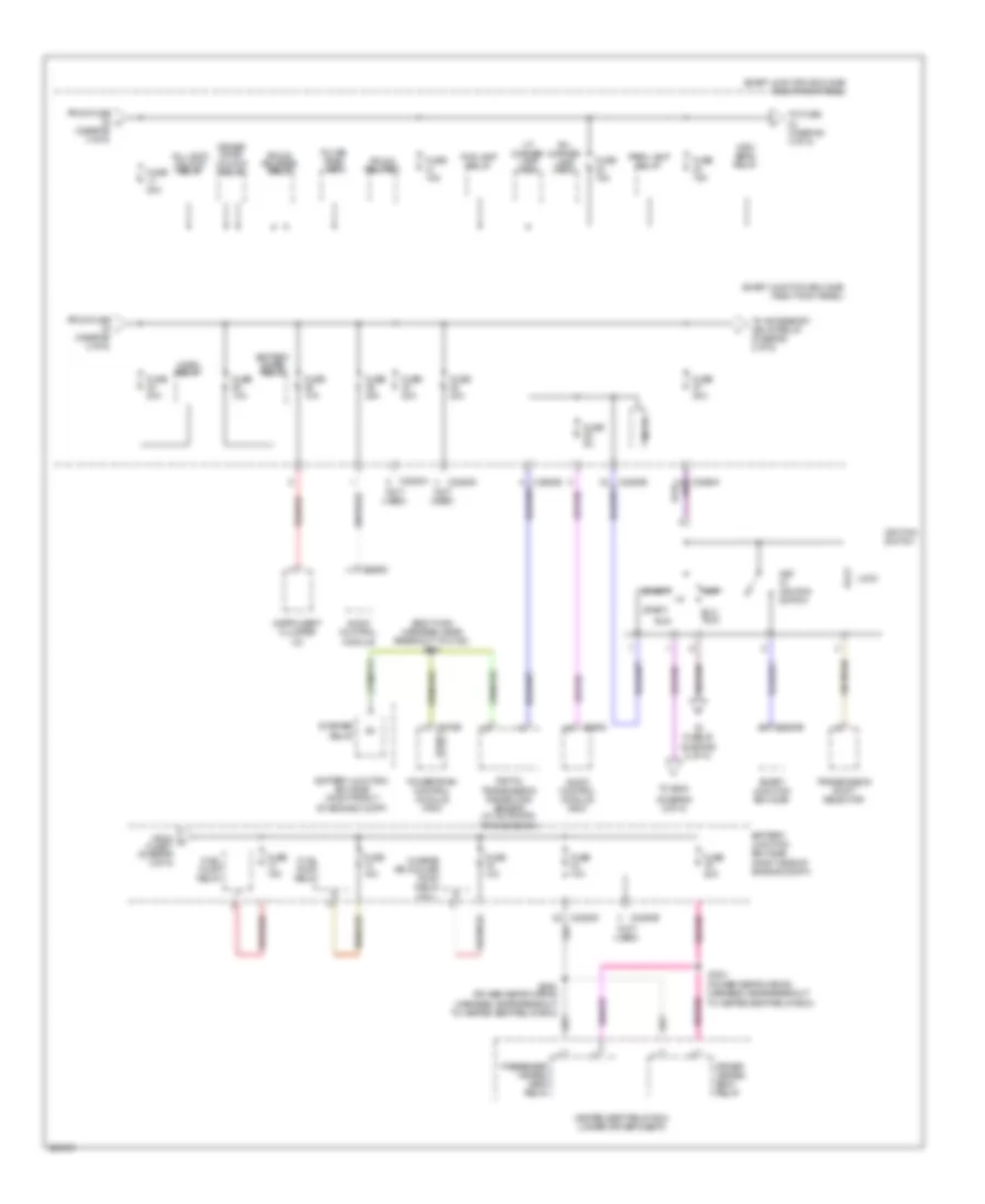 Power Distribution Wiring Diagram 4 of 5 for Ford Mustang 2010