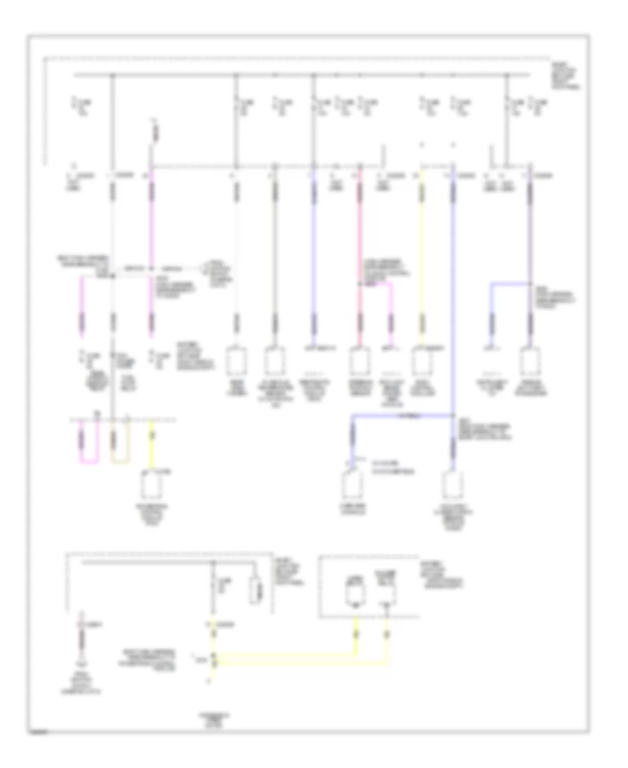 Power Distribution Wiring Diagram (5 of 5) for Ford Mustang 2010