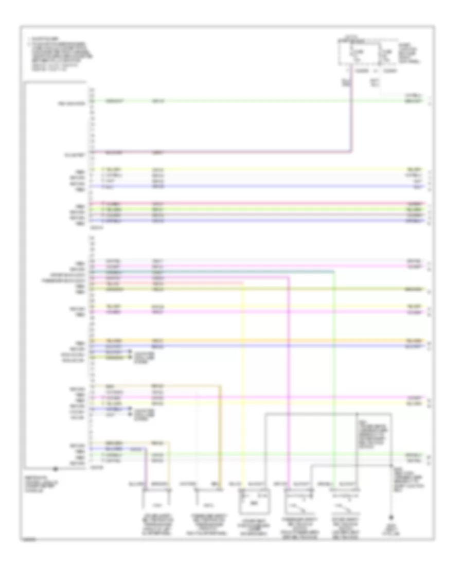 Supplemental Restraints Wiring Diagram 1 of 2 for Ford Mustang 2010