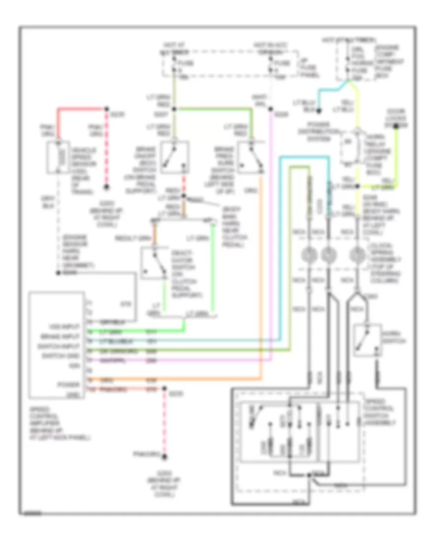 Cruise Control Wiring Diagram for Ford Mustang 1997