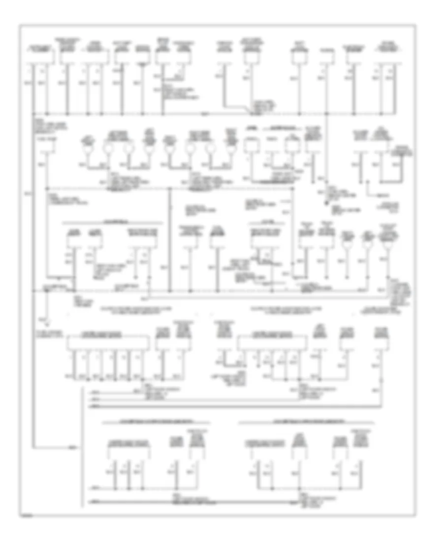 Ground Distribution Wiring Diagram (2 of 3) for Ford Mustang 1997