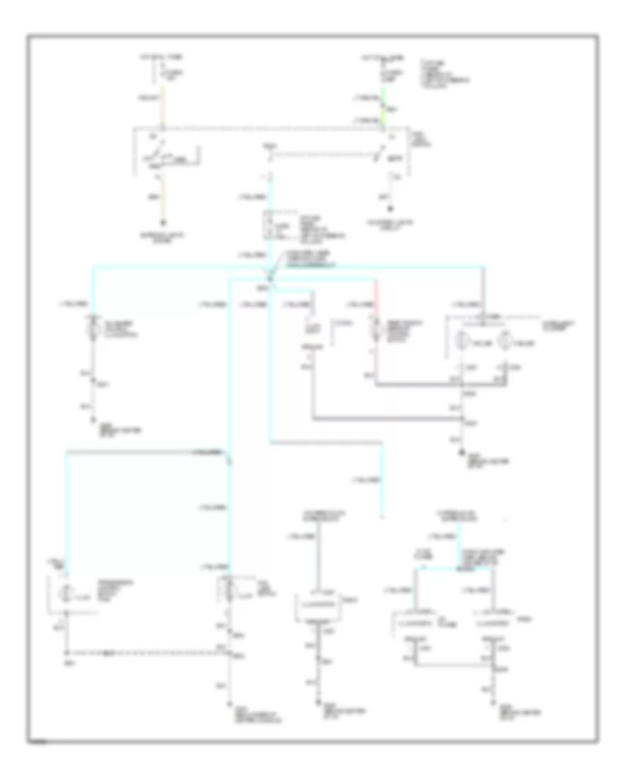 Instrument Illumination Wiring Diagram for Ford Mustang 1997