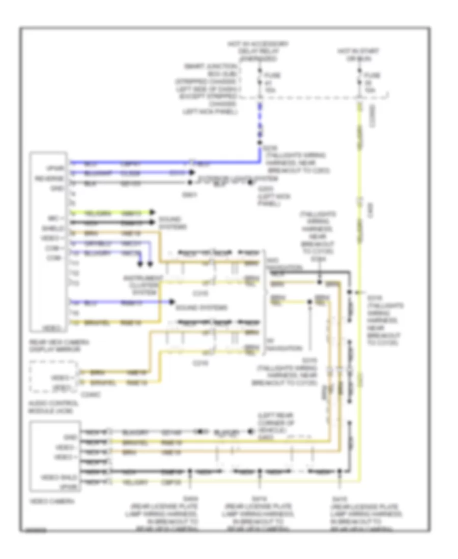 Rear Camera Wiring Diagram for Ford Cutaway E350 Super Duty 2012