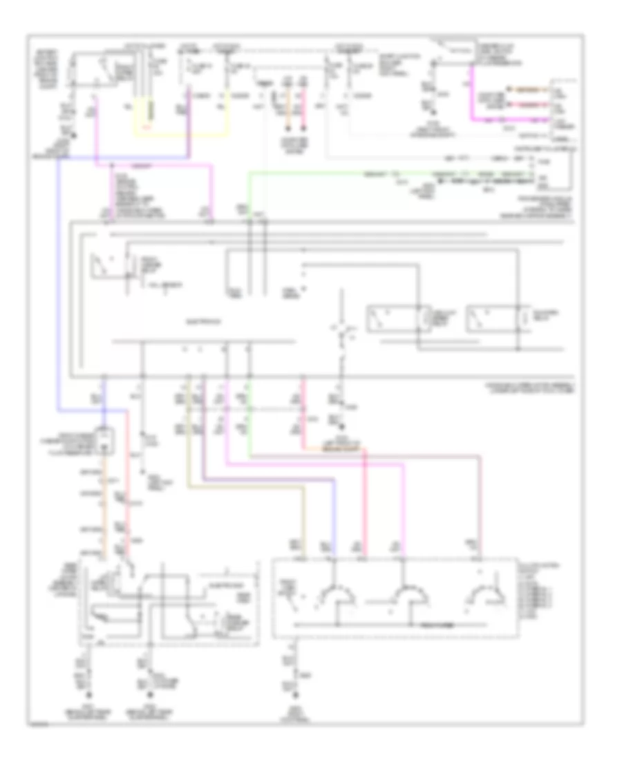 Электросхема передних стеклоочистителей дворников и омывателя лобового стекла для Ford Expedition EL XLT 2014