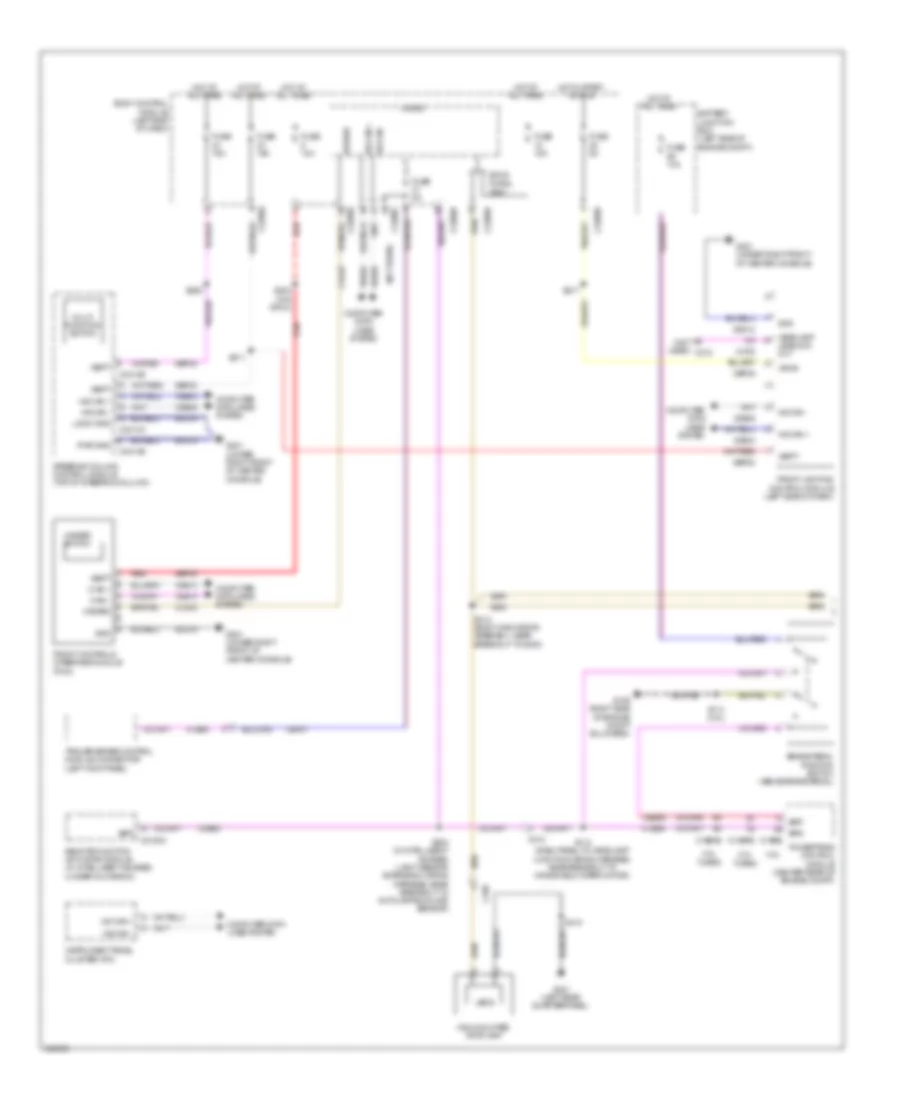 Exterior Lamps Wiring Diagram, Except Police (1 of 2) for Ford Explorer XLT 2013