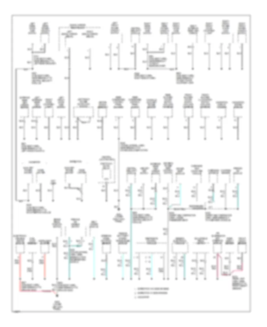 Ground Distribution Wiring Diagram 3 of 4 for Ford Expedition 2001