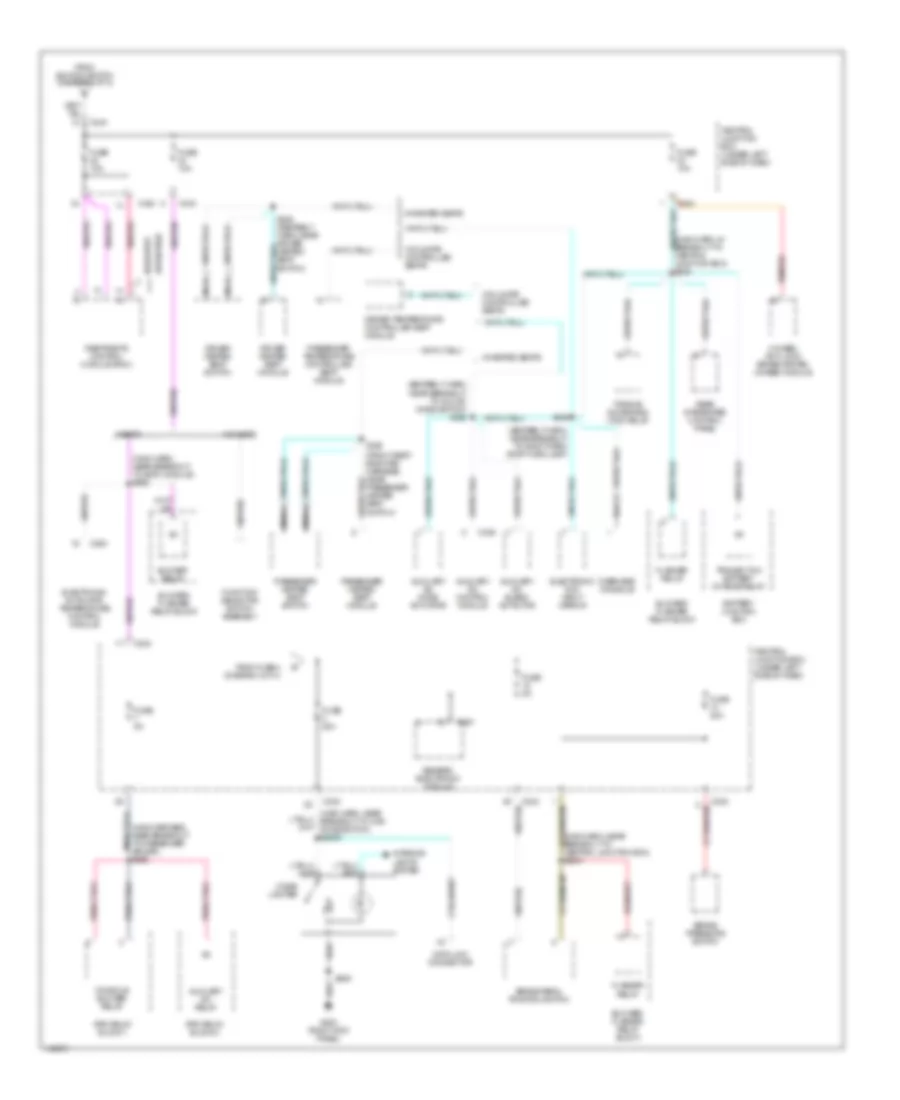 Power Distribution Wiring Diagram 4 of 4 for Ford Expedition 2001