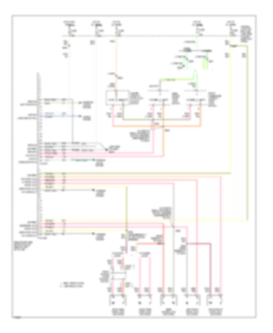 Door Lock Wiring Diagram, with Keyless Entry for Ford E550 Super Duty 2003