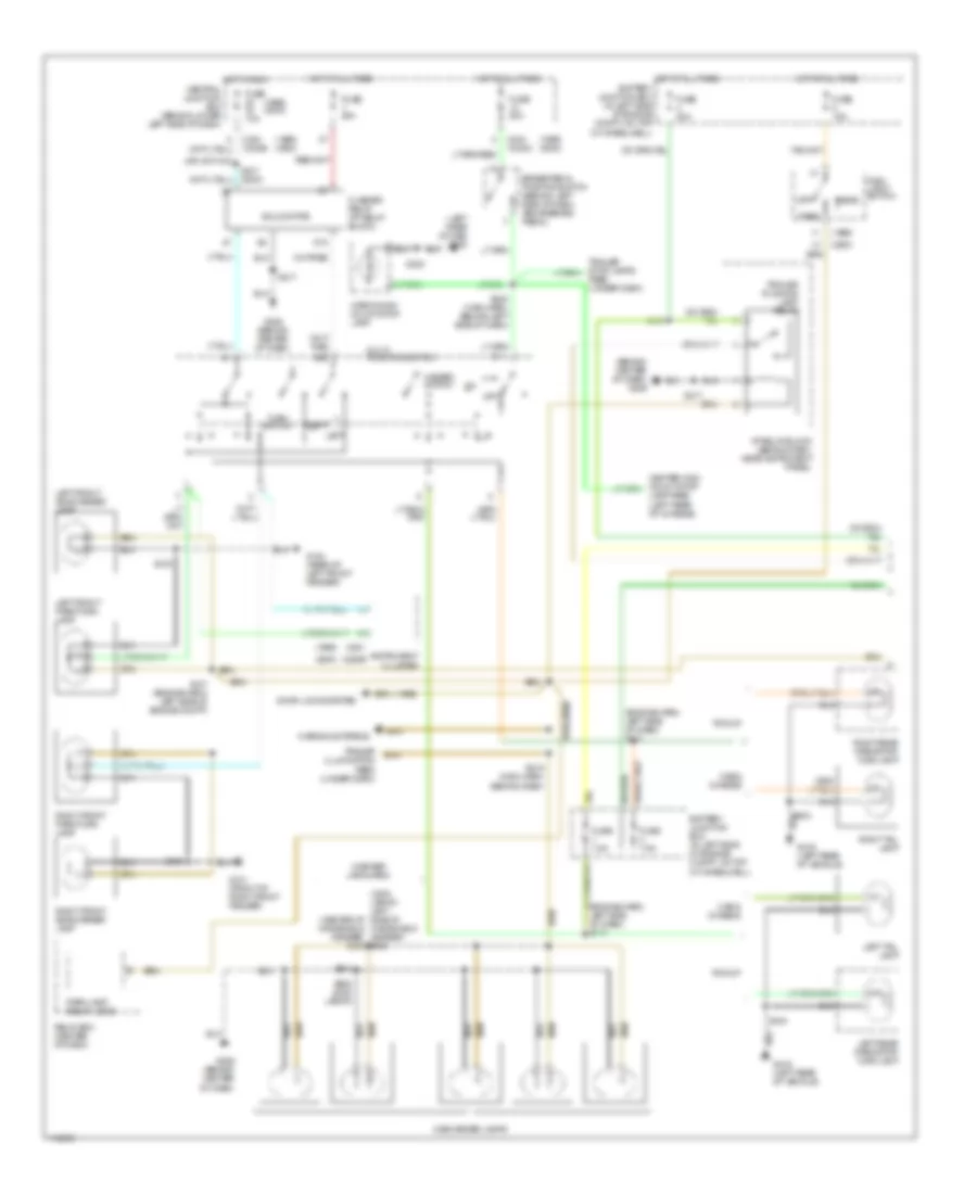 Exterior Lamps  Trailer connector Wiring Diagram 1 of 2 for Ford F450 Super Duty 1999