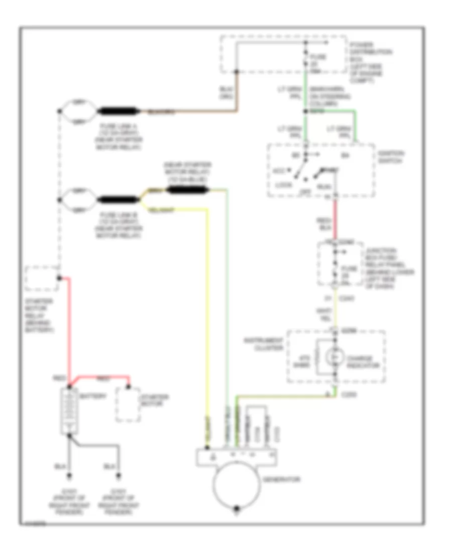 6.8L, Charging Wiring Diagram for Ford F450 Super Duty 1999