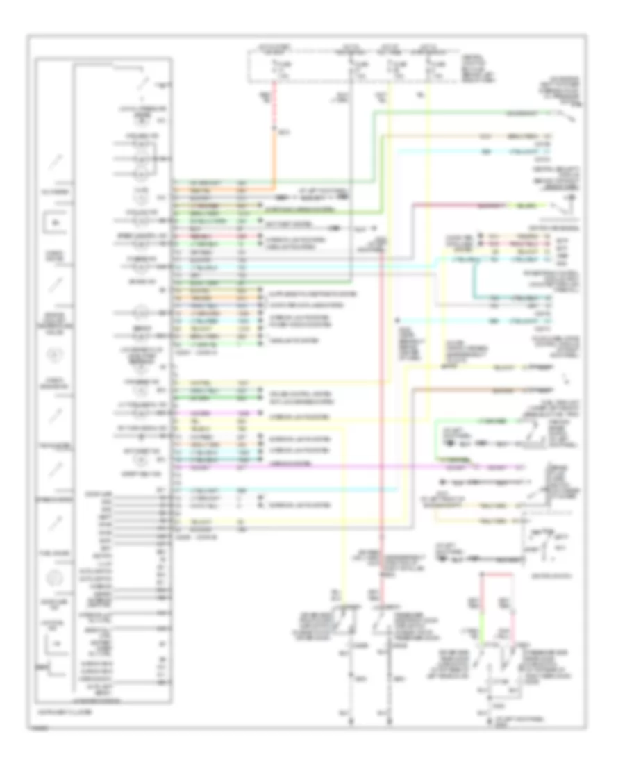 Instrument Cluster Wiring Diagram for Ford Explorer Sport Trac 2004