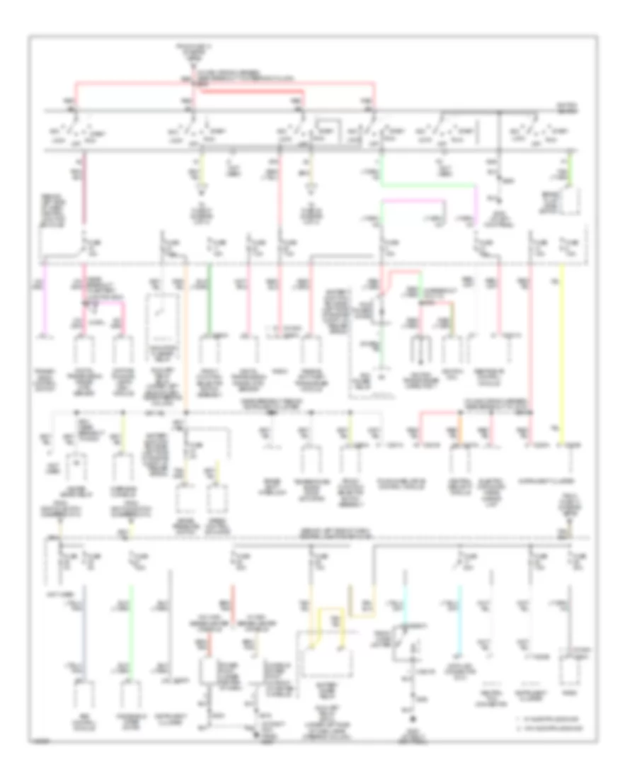 Power Distribution Wiring Diagram 2 of 2 for Ford Explorer Sport Trac 2004