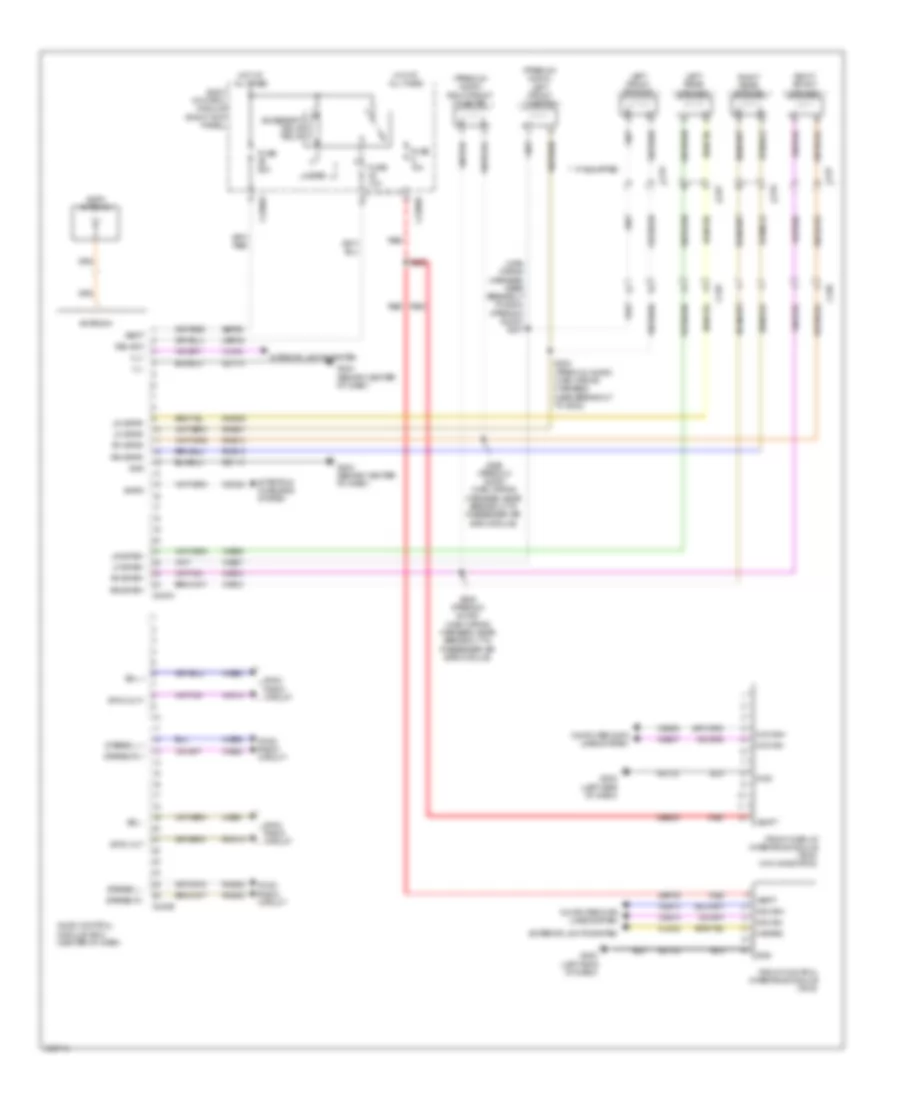 Radio Wiring Diagram, without Sony  with HMI for Ford F-150 FX2 2013