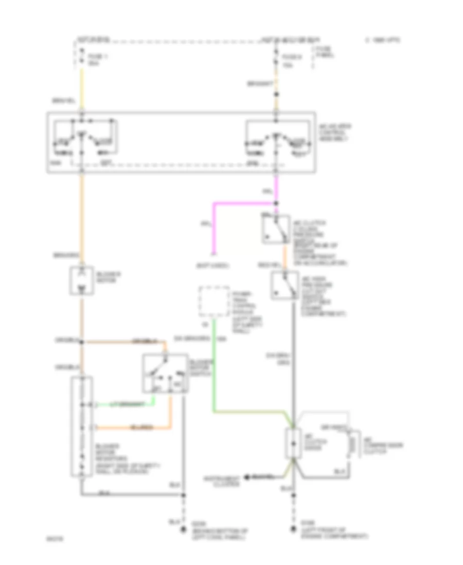 5.0L, AC Wiring Diagram for Ford Pickup F150 1995
