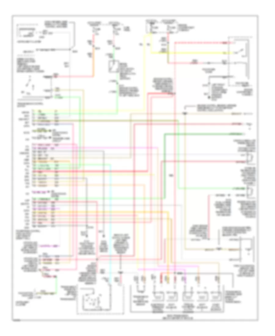 4 9L Transmission Wiring Diagram Except California for Ford Pickup F150 1995